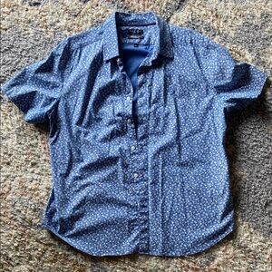 Men's Blue Patterned Shirt